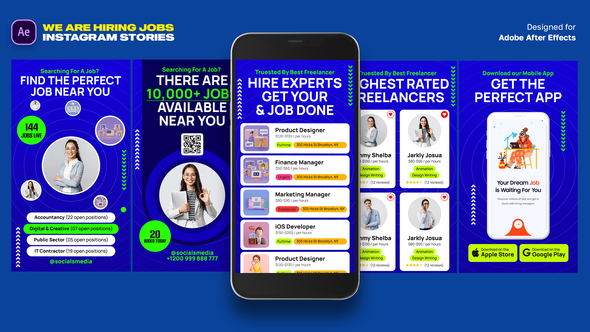 We Are Hiring Jobs Instagram Stories Product Promo template preview