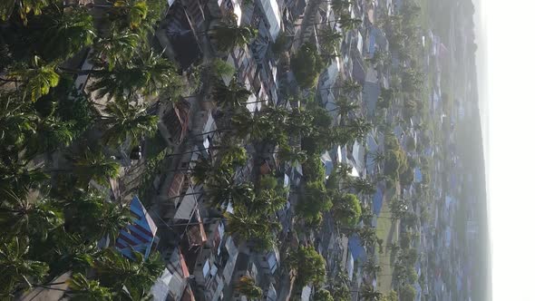 Zanzibar Tanzania  Houses on Tropical Island Slow Motion alt