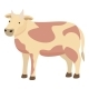 Cow Icon Cartoon Vector