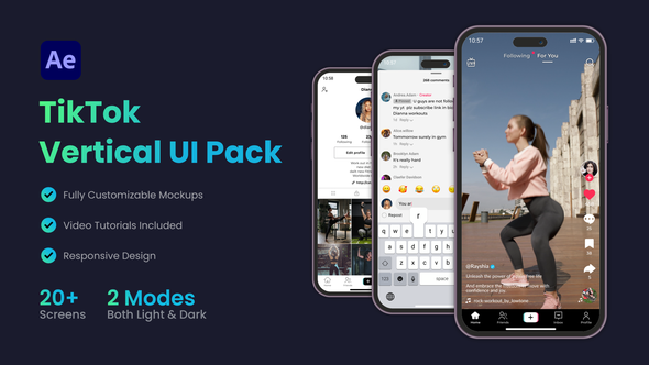 TikTok Vertical UI Pack