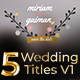 Wedding Titles Leaf labels Pack 01 - VideoHive Item for Sale