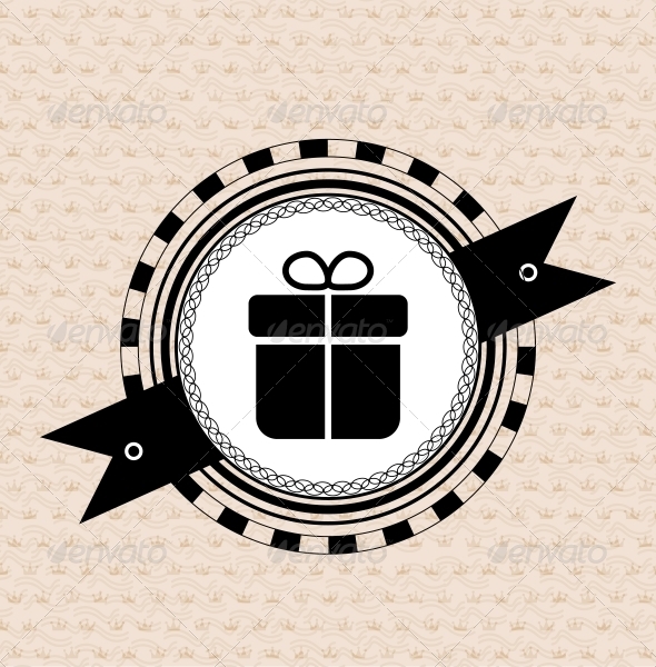 Vintage retro label | tag | badge : gift icon - Web Elements Vectors
