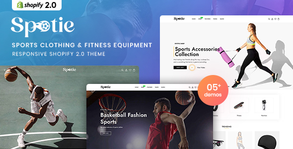 Spotie – Sports Clothing & Fitness Equipment Shopify 2.0 Theme