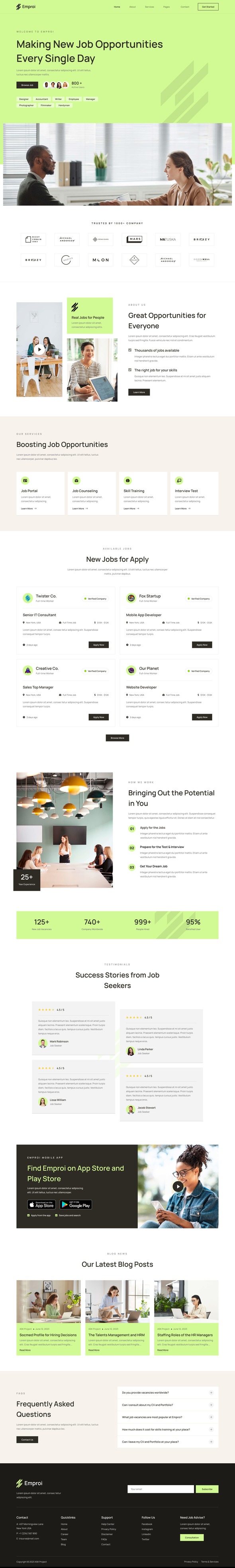 Emproi - Human Resources & Recruitment Agency Elementor Template Kit