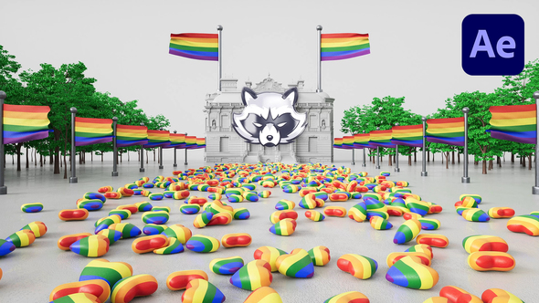 LGBTQ 3D Pride Logo Reveal