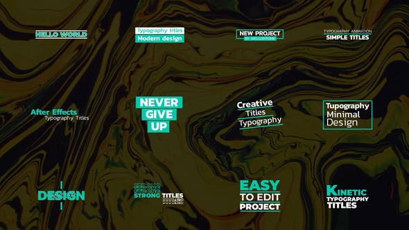 Typography Titles | AE Titles template preview
