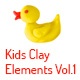 Kids Clay Elements Vol.1 - VideoHive Item for Sale