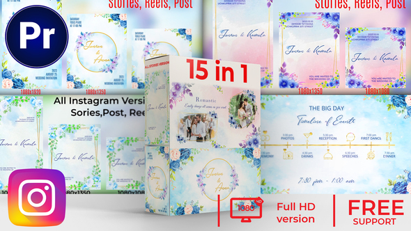 15 in 1 All Weddings Slideshow and Invitations MOGRT