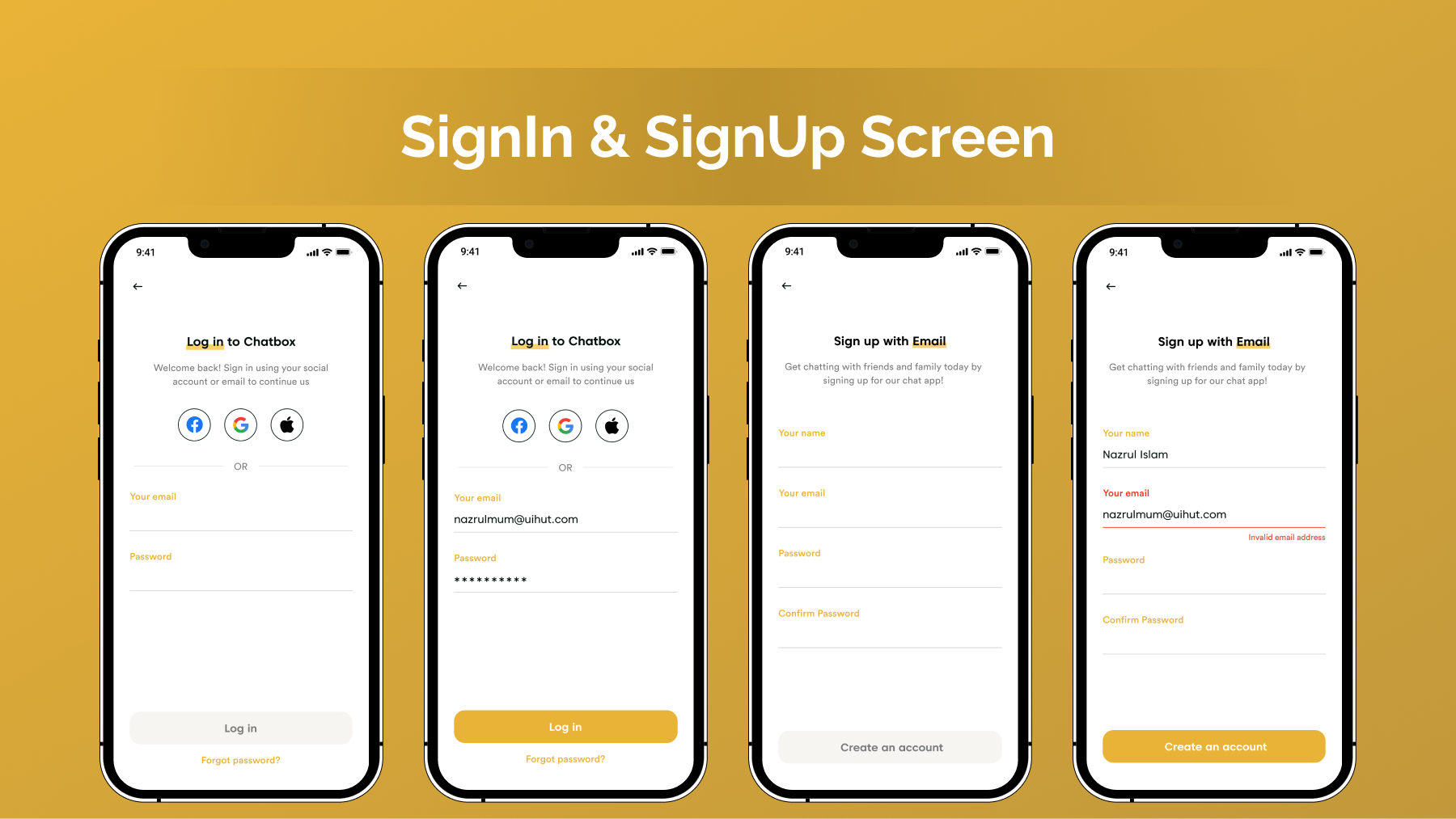 Message Box Messenger Chat Flutter iOS/Android App Template by UnikAppsLight