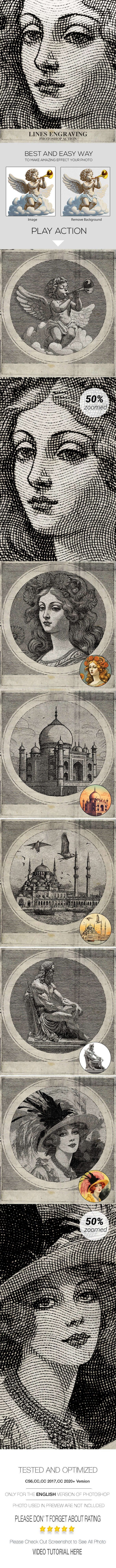 Lines Engraving Photoshop Action