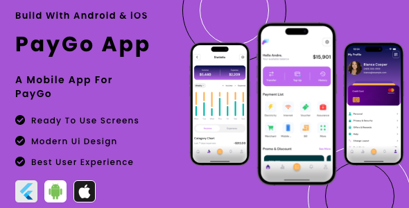 PayGo App - Flutter Mobile App Template