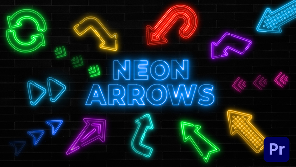 Animated Neon Arrows Package Part 1