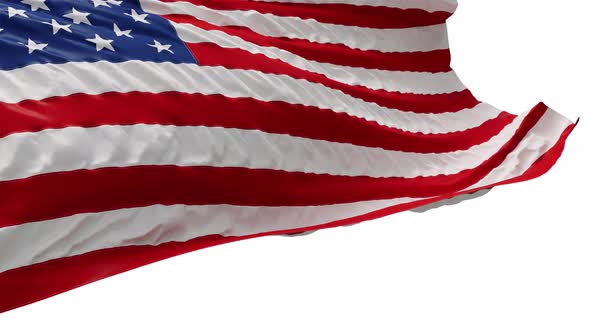 USA Flag On Half Frame
