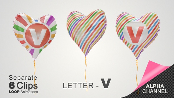Balloons with Letter – V