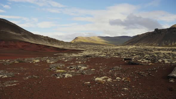 Volcanic Landscape in Iceland Near Ljosufjoll Volcano alt
