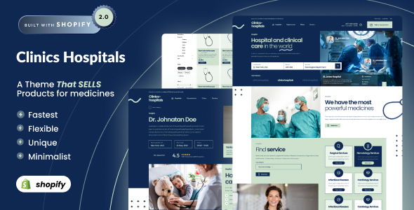 Clinics Hospitals – Doctor & Medical Shopify 2.0 Theme