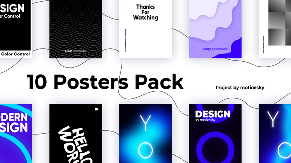 10 Creative Typography Posters Pack | After Effects
