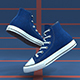 Footwear Shose Color Blue Low-poly 3D model