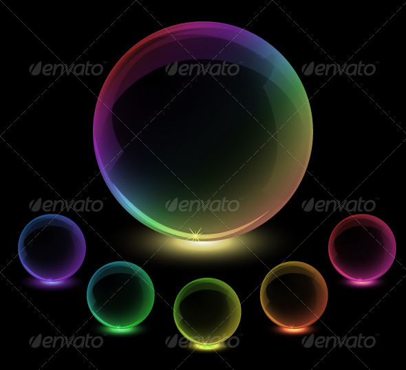 Colorful globes - Abstract Conceptual