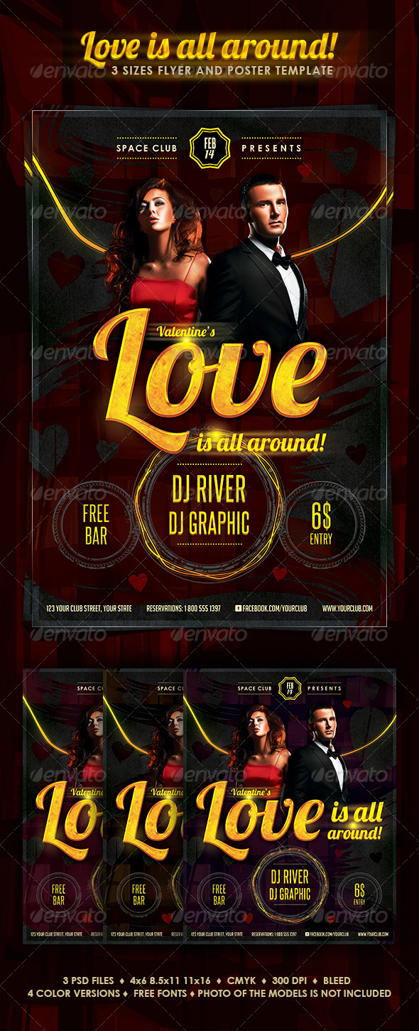 Valentine's Love Is All Around Party - Clubs & Parties Events