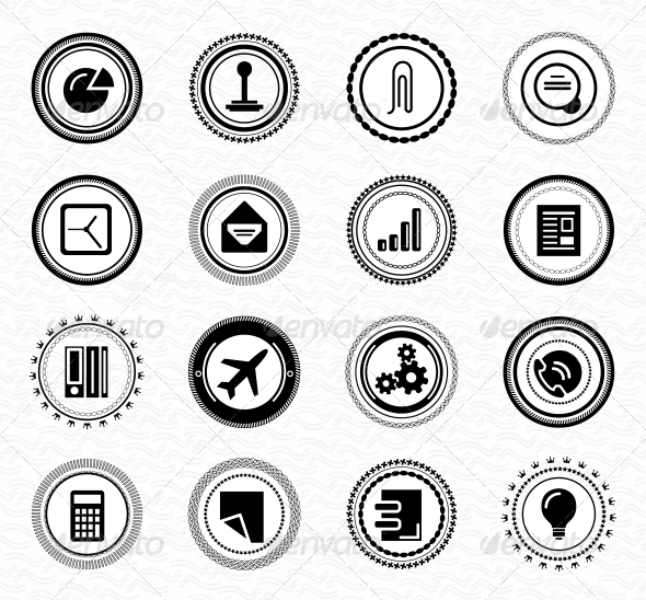 Vintage Retro Business Labels and Badges - Web Elements Vectors