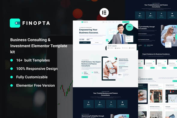 Finopta - Business Consulting & Investment Elementor Template Kit