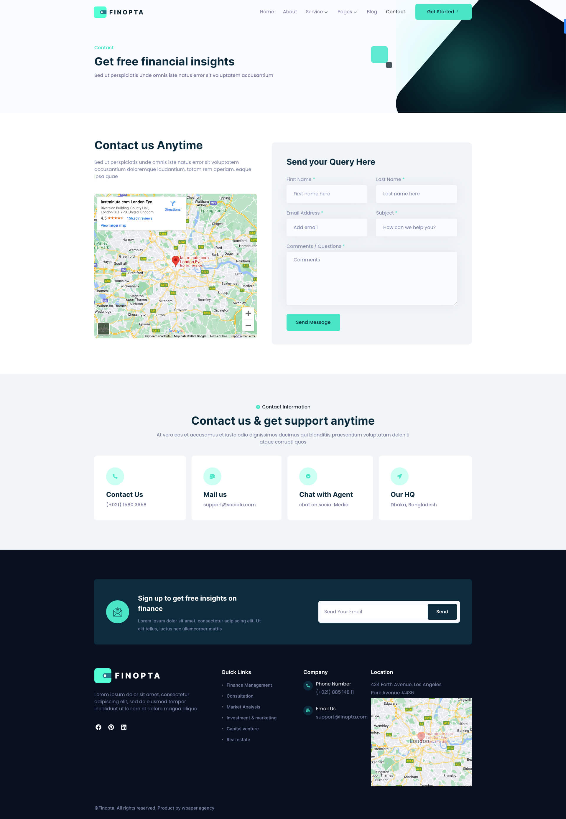 Finopta - Business Consulting & Investment Elementor Template Kit by ...