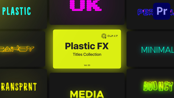 Plastic Motion Titles for Premiere Pro Vol. 03