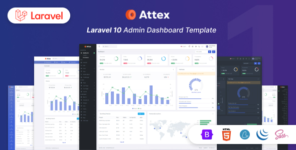 Attex  Laravel 10 Admin & Dashboard Template