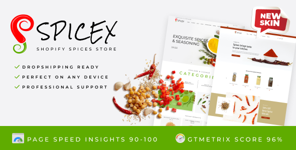 SpiceX - Shopify Condiment and Spices Online Store Theme