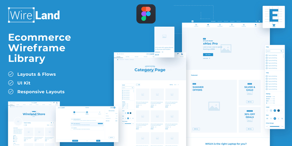 Wireland for Ecommerce - Massive Wireframe Library Collection