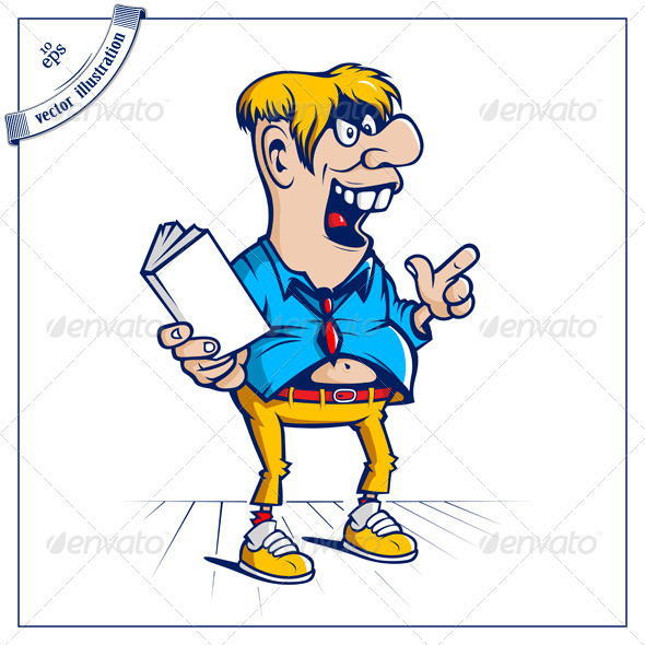 Teen Boy With Book - People Characters