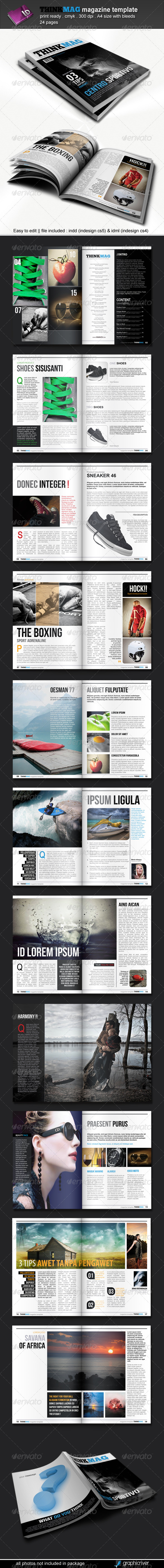 Thinkmag Magazine Template - Magazines Print Templates