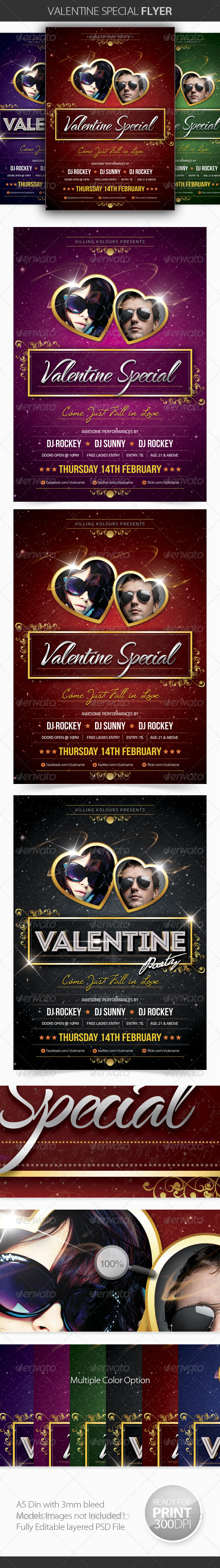 Valentine's Day Party Flyer - Holidays Events