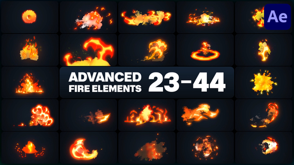 Advanced Fire Elements for After Effects Elements template preview