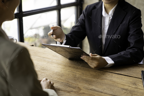 HR manager interviewing job applicants Successful job interviews work history Recruiters or managers