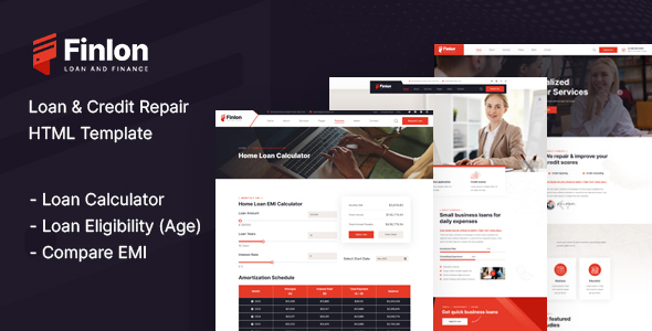 Finlon - Loan & Credit Repair HTML Template