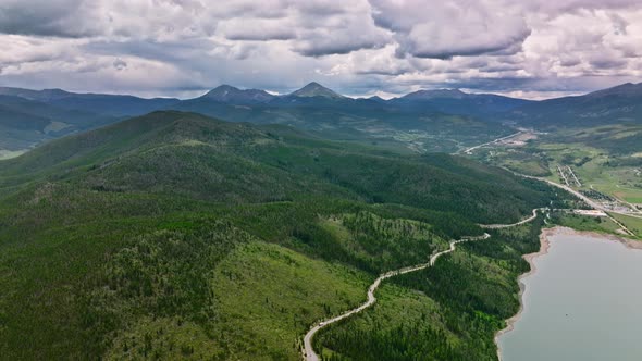 Dillon Reservoir Near Frisco Colorado with Cloudscape