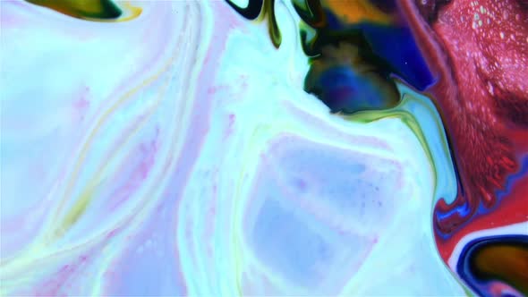Colorful Chaos Ink Spread In Liquid Paint Turbulence Movement 25