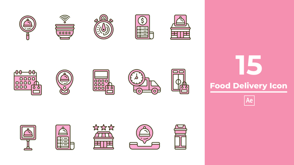 Food Delivery Icon After Effect