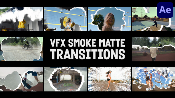 VFX Smoke Matte Transitions for After Effects