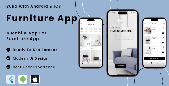 Furniture app - Flutter Mobile App Template