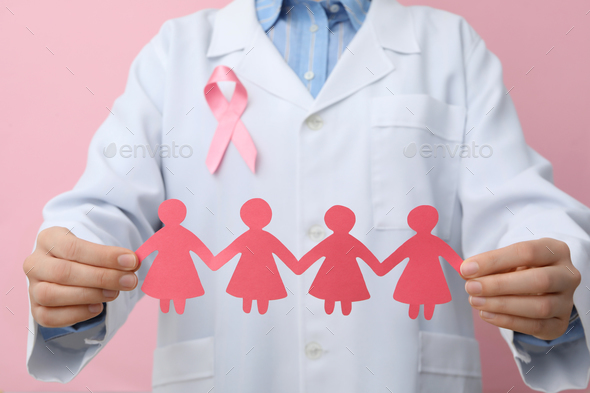 Concept of Cancer disease and health care, female cancer