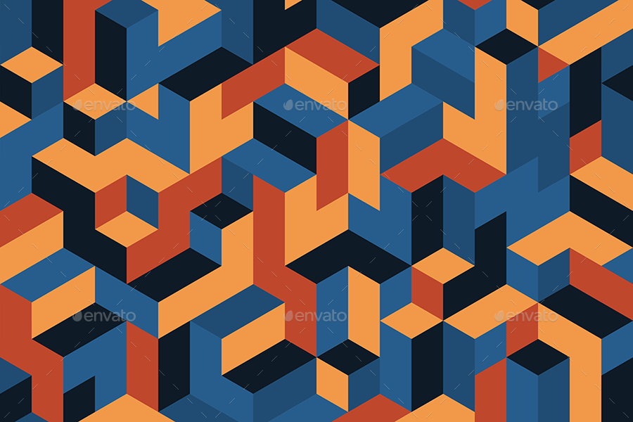 Isometric Mosaic Vector Backgrounds, Graphics | GraphicRiver