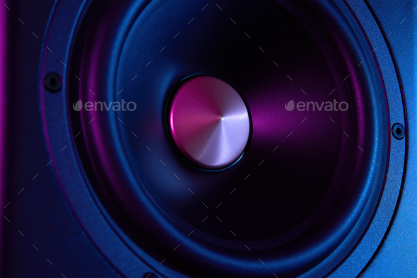 Multimedia acoustic sound speaker with neon lighting