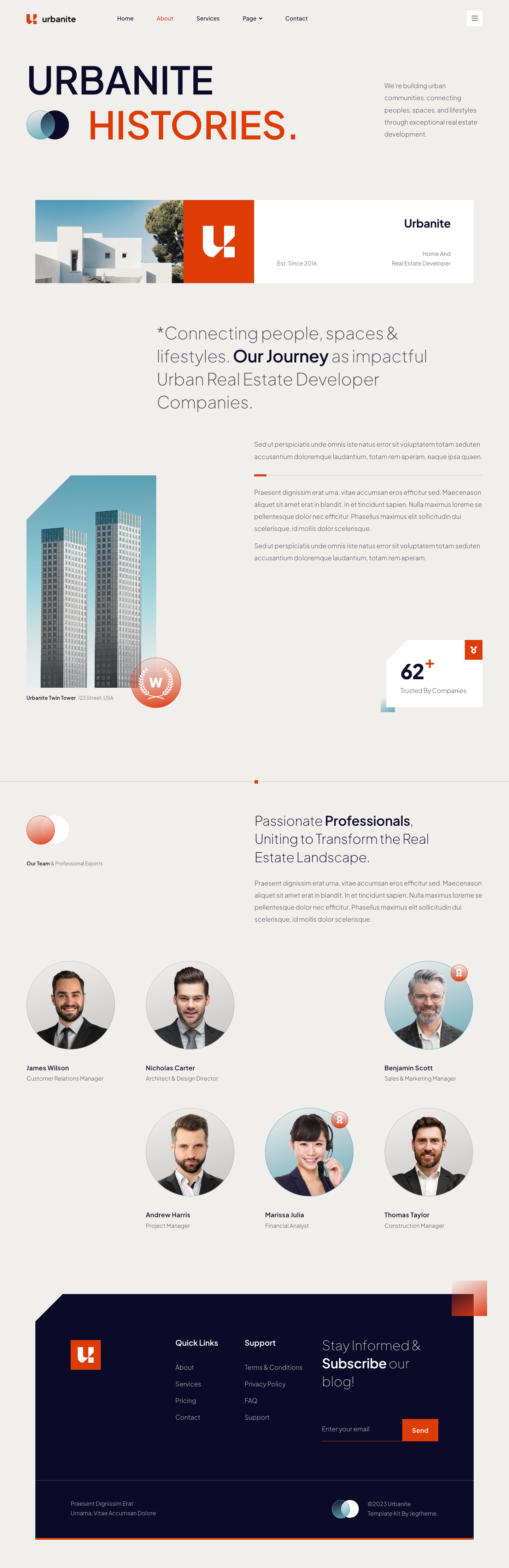 Urbanite Architect & Real Estate Developer Elementor Template Kit by