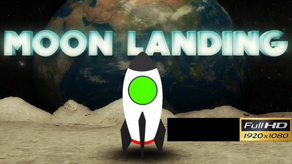 Rocket Landing On Moon