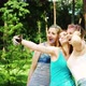Female Friends Makes Selfie after Celebrating Holi Festival in City Park in Summer - VideoHive Item for Sale