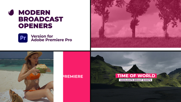 Modern Broadcast Openers for Premiere Pro
