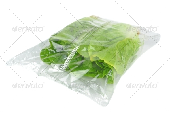 Download Plastic Bag of Lettuce Stock Photo by gcpics | PhotoDune